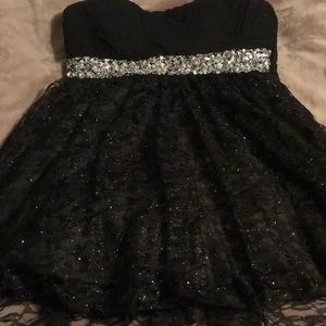 black and silver dress